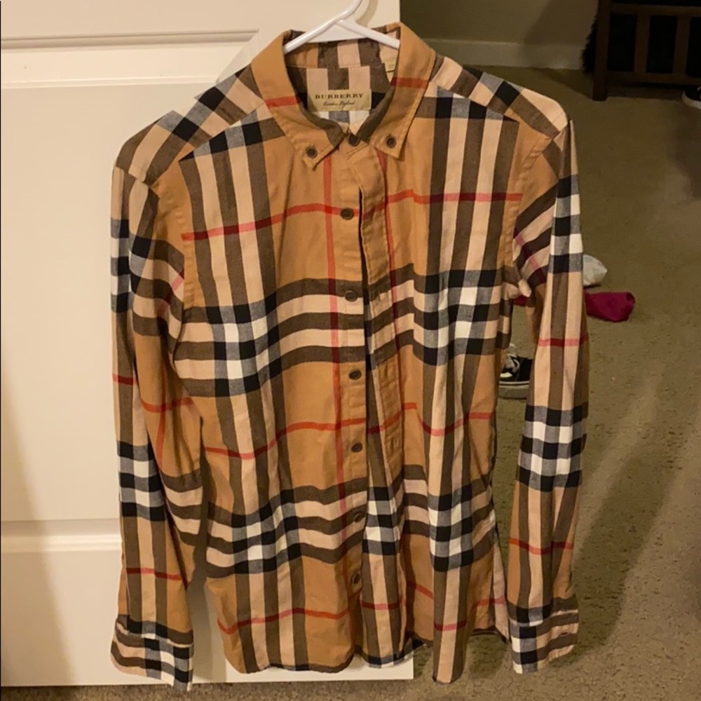 Men’s Original Burberry long sleeve button up, XS